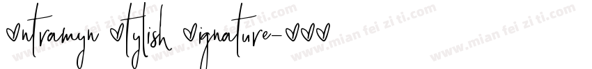 Antramyn Stylish Signature字体转换